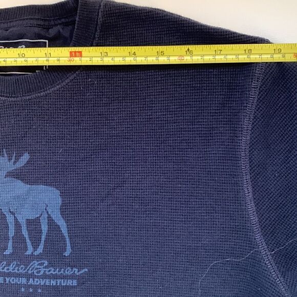 EDDIE BAUER Mens Long Sleeves Blue Sweater. Size L - Picture 5 of 8